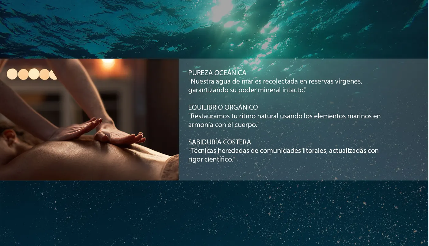 Lámina de conceptos de la marca Agua de Mar